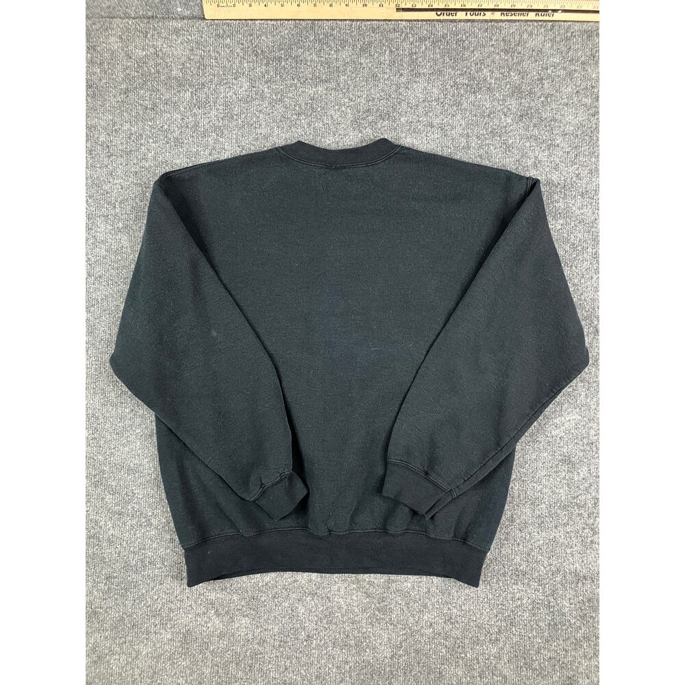 Gildan Sweatshirt Mens L Black Bark Side Graphic Crewneck Funny Dog Star Wars - Picture 7 of 8